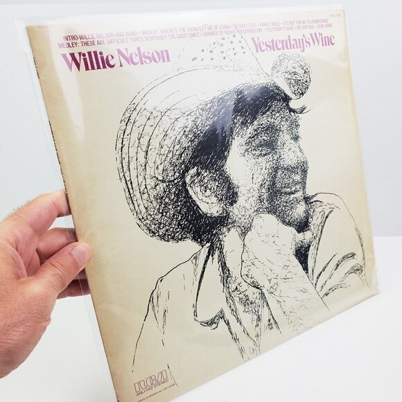 Willie Nelson Yesterday's Wine Vinyl Record 1971 RCA ANL1-1102 Country Stereo - Picture 7 of 9